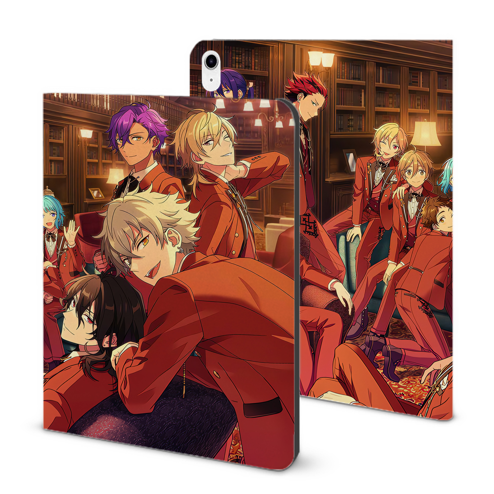 （画像用） あんさんぶるスターズ! Ensemble Stars IPad ケース ブック型 PUレザー TPU 耐衝撃 軽量 薄型 ペン収納なし 全面保護 IPad 各モデル対応